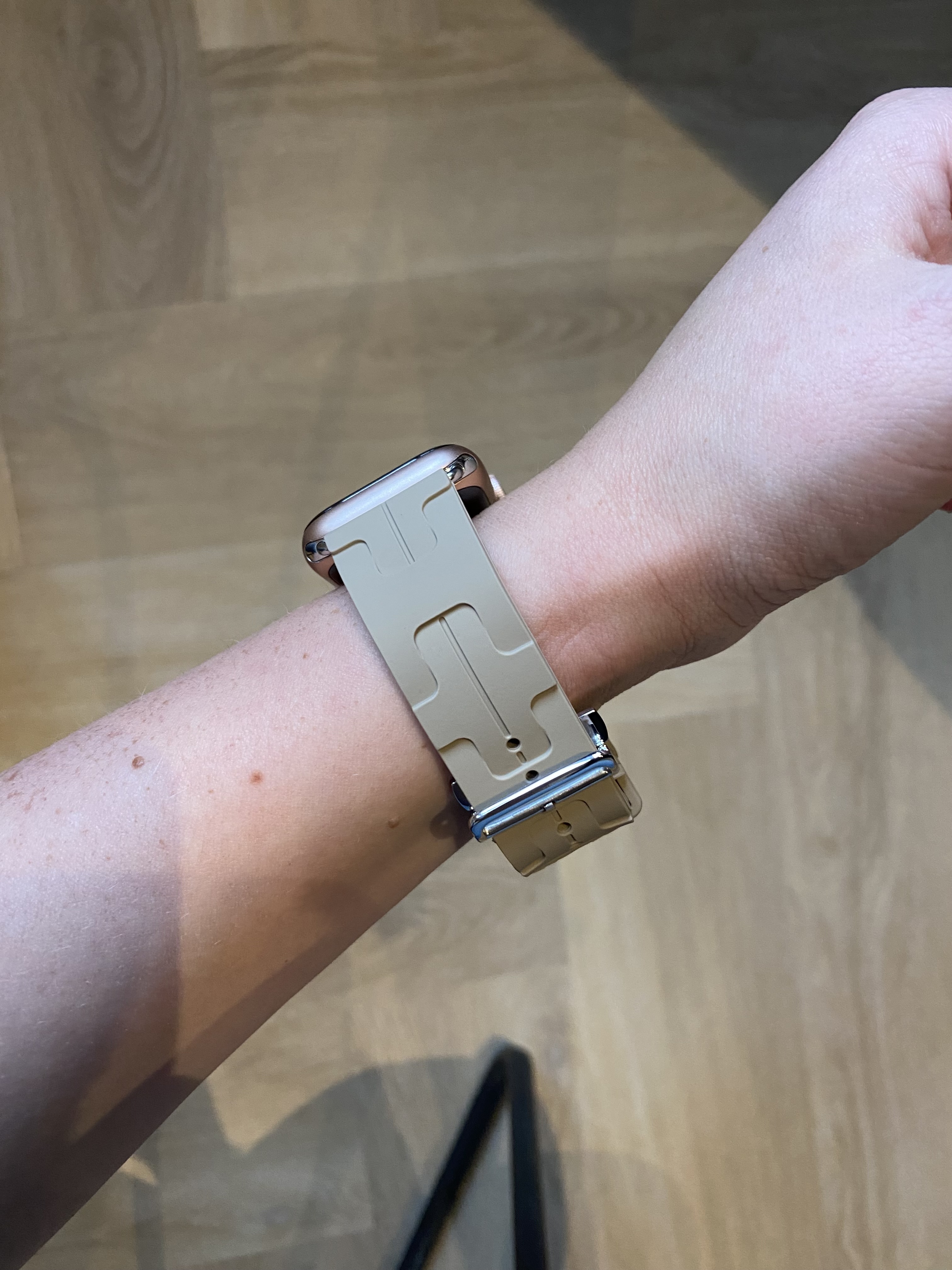 Cinturino sport Hermès simple tour kilim Apple Watch - noce