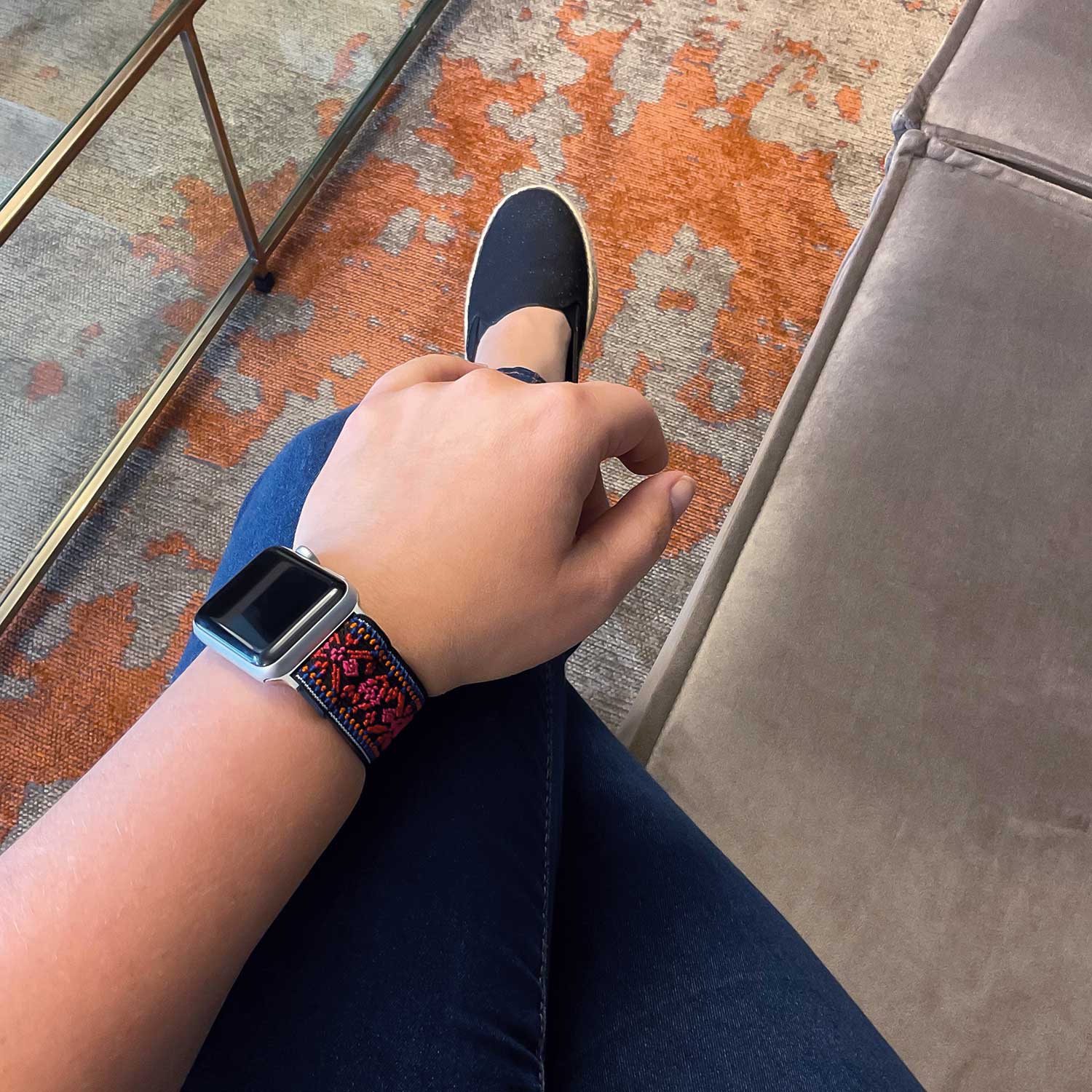 Cinturino in nylon per Apple Watch - rosso bohemien