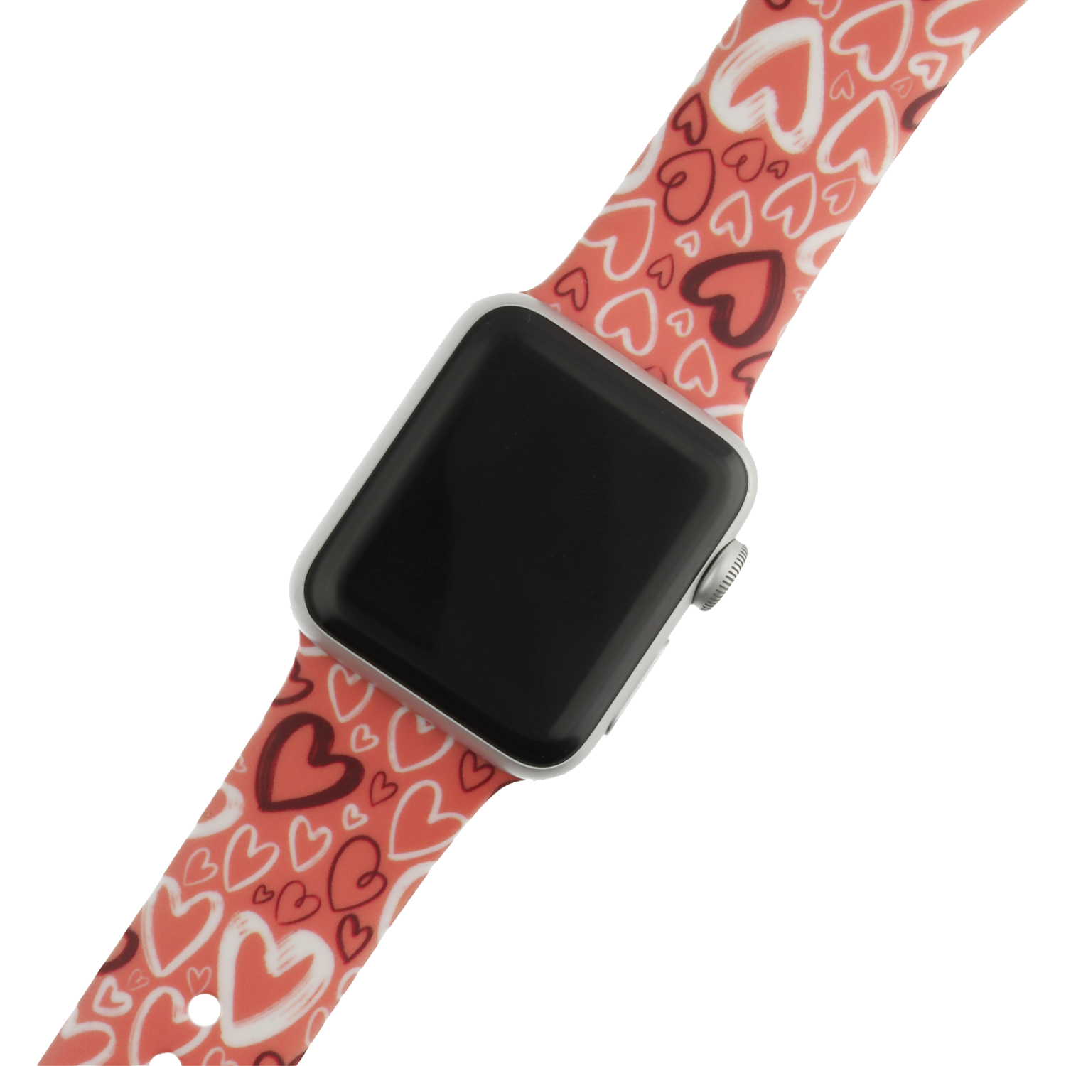 Cinturino sport con stampa per Apple Watch - stampa cuore rosso