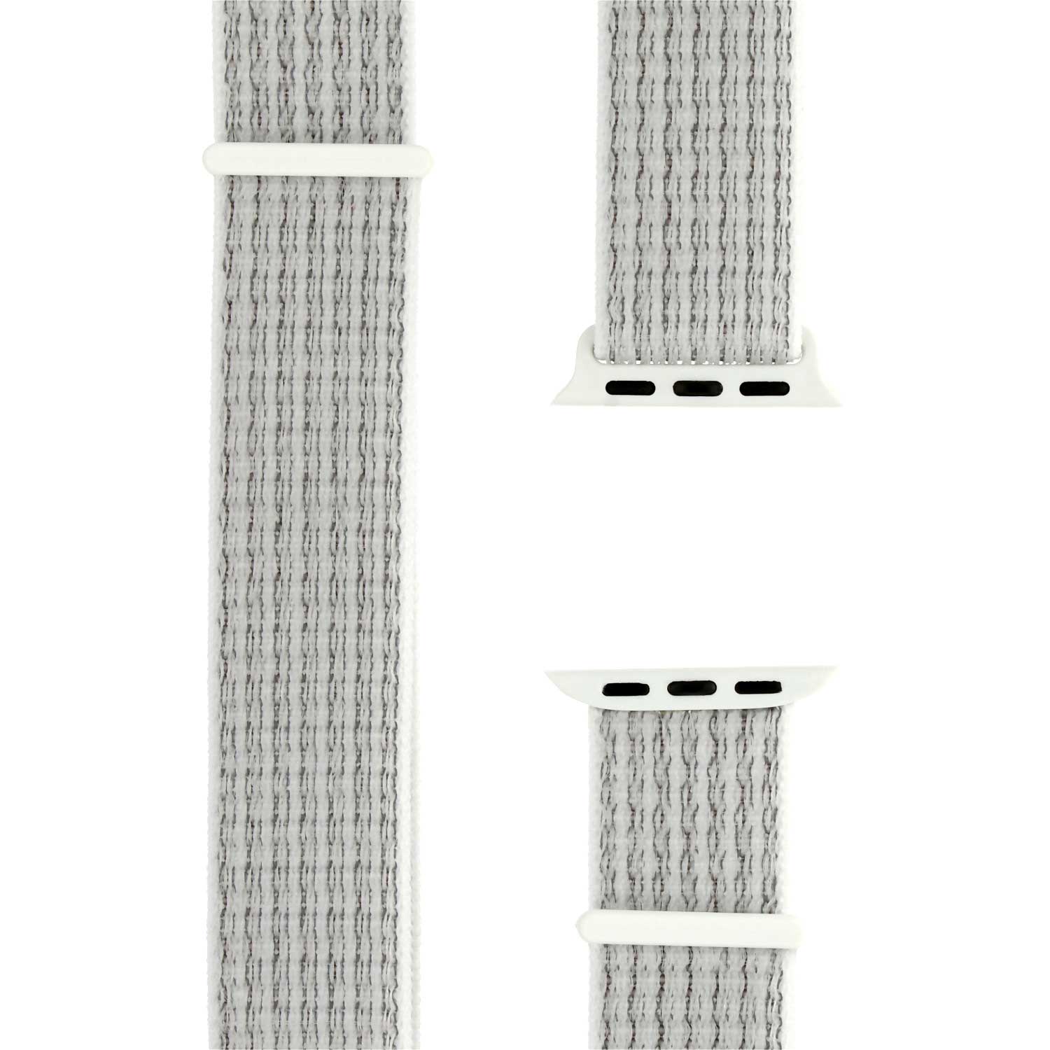 Cinturino nylon sport loop per Apple Watch - bianco superiore