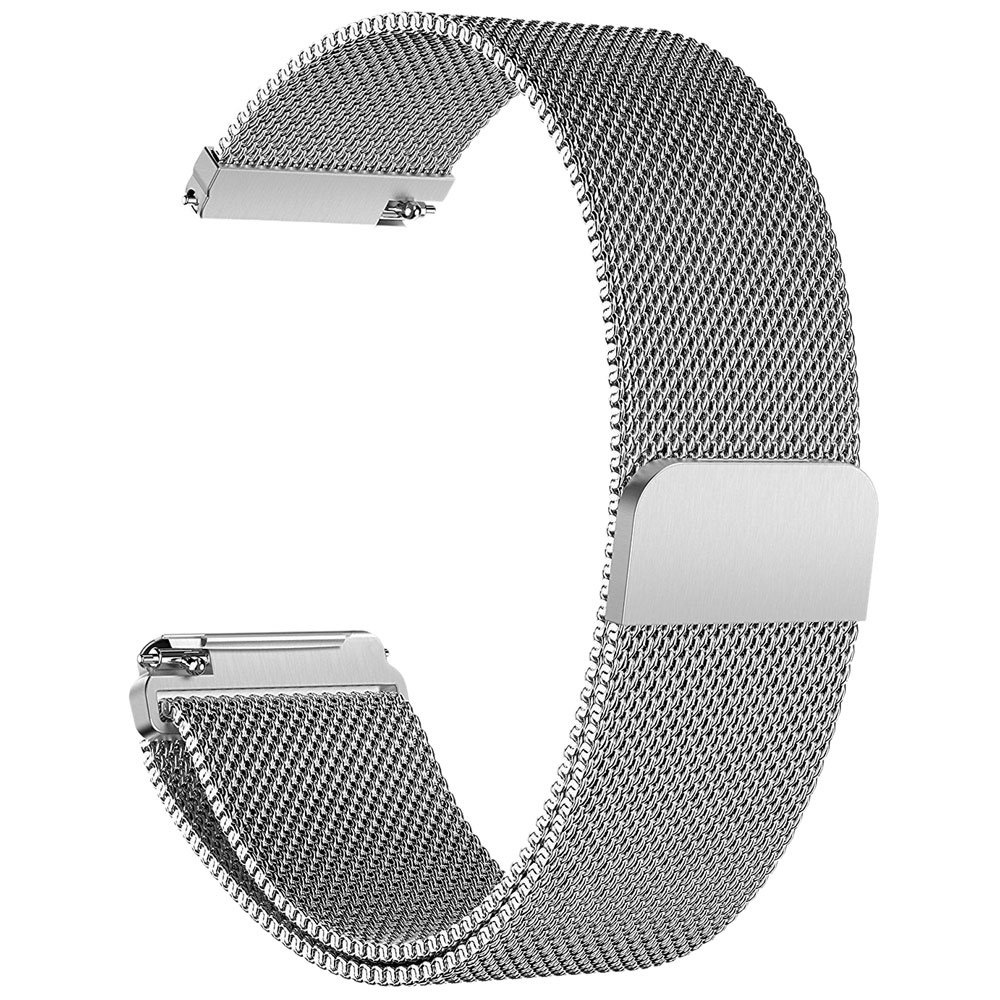 Cinturino loop in maglia milanese per Fitbit Versa - argento