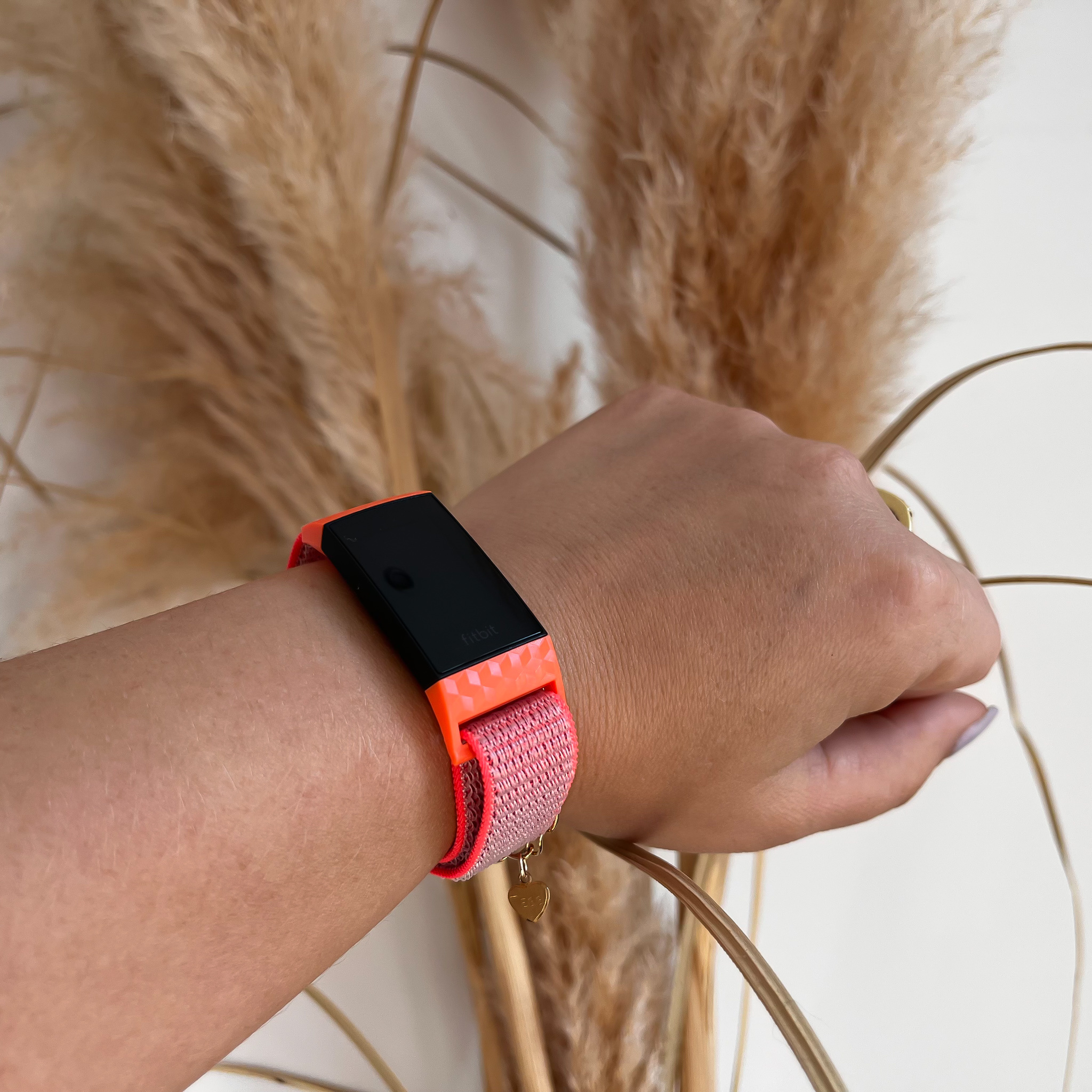 Cinturino in nylon per Fitbit Charge 3 & 4 - rosa