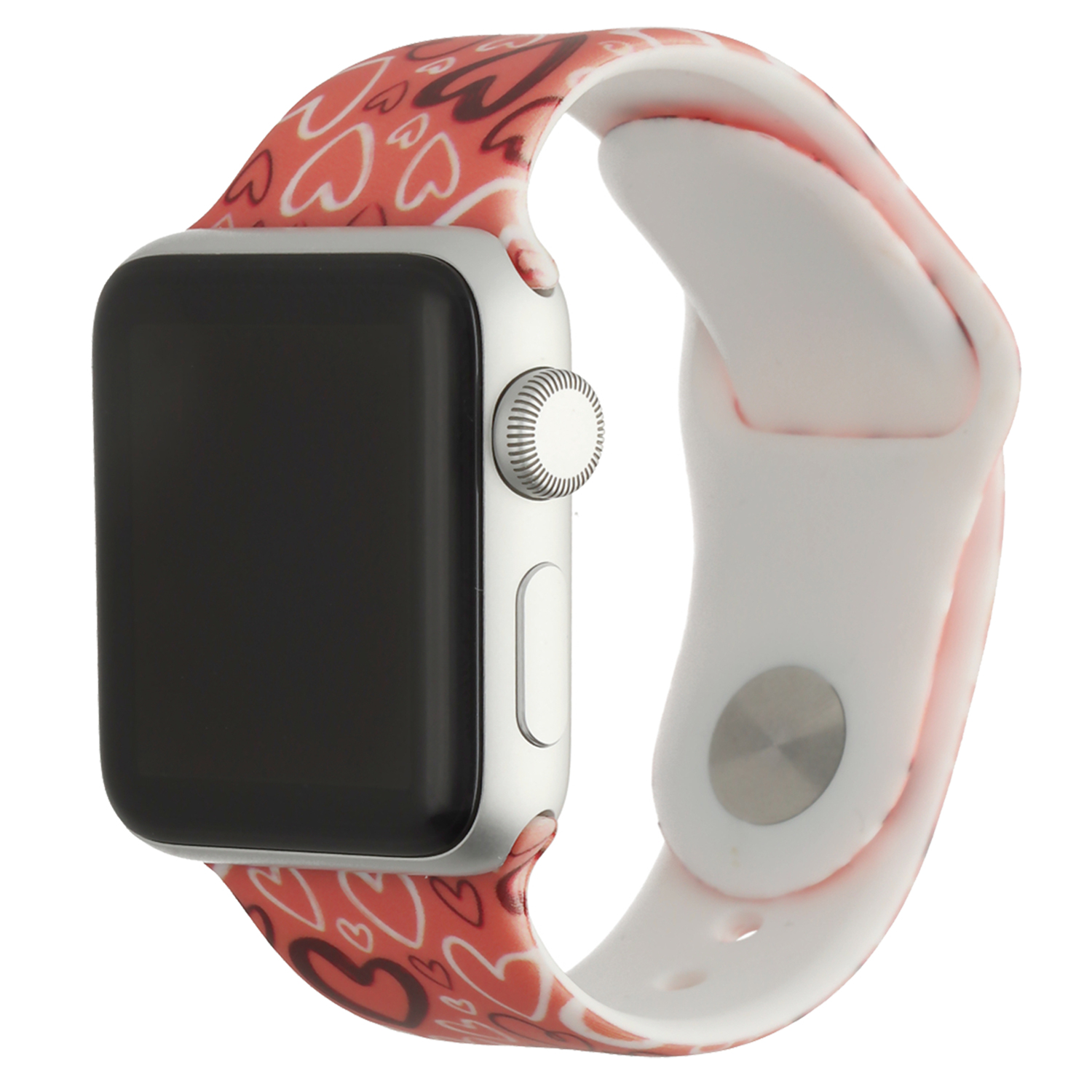 Cinturino sport con stampa per Apple Watch - stampa cuore rosso