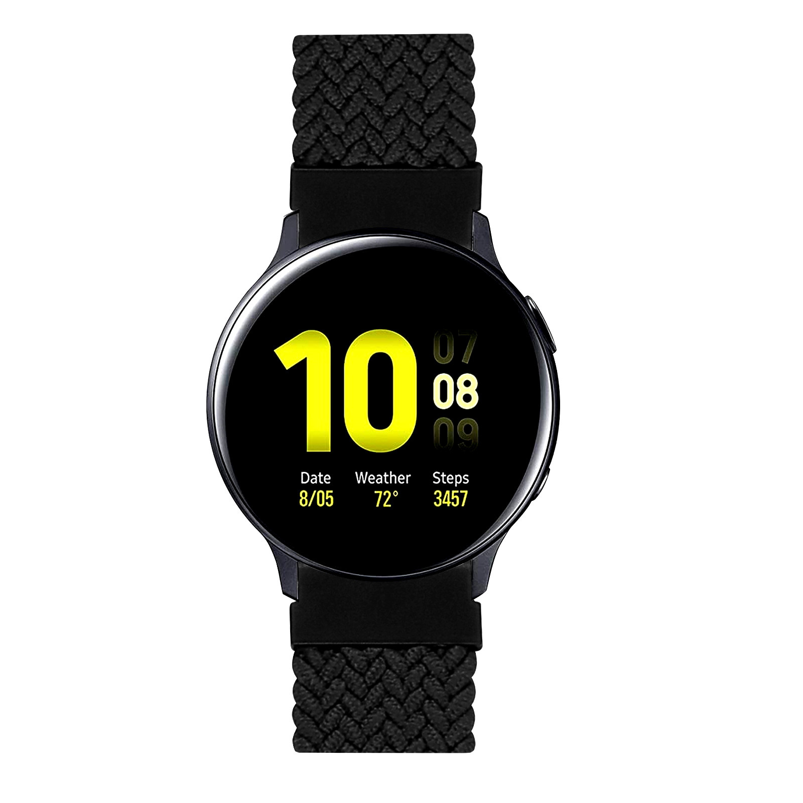 Cinturino Solo intrecciato in nylon per Samsung Galaxy Watch - nero