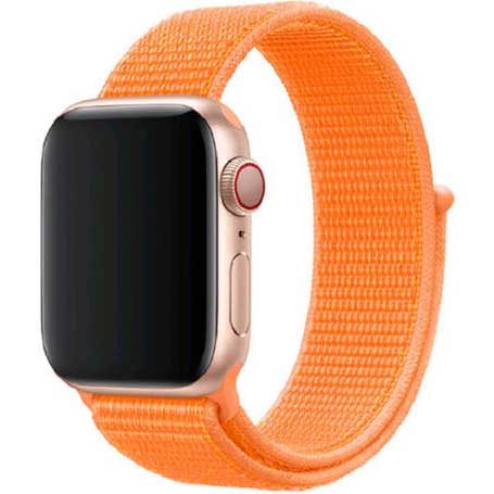 Cinturino nylon sport loop per Apple Watch - papaya