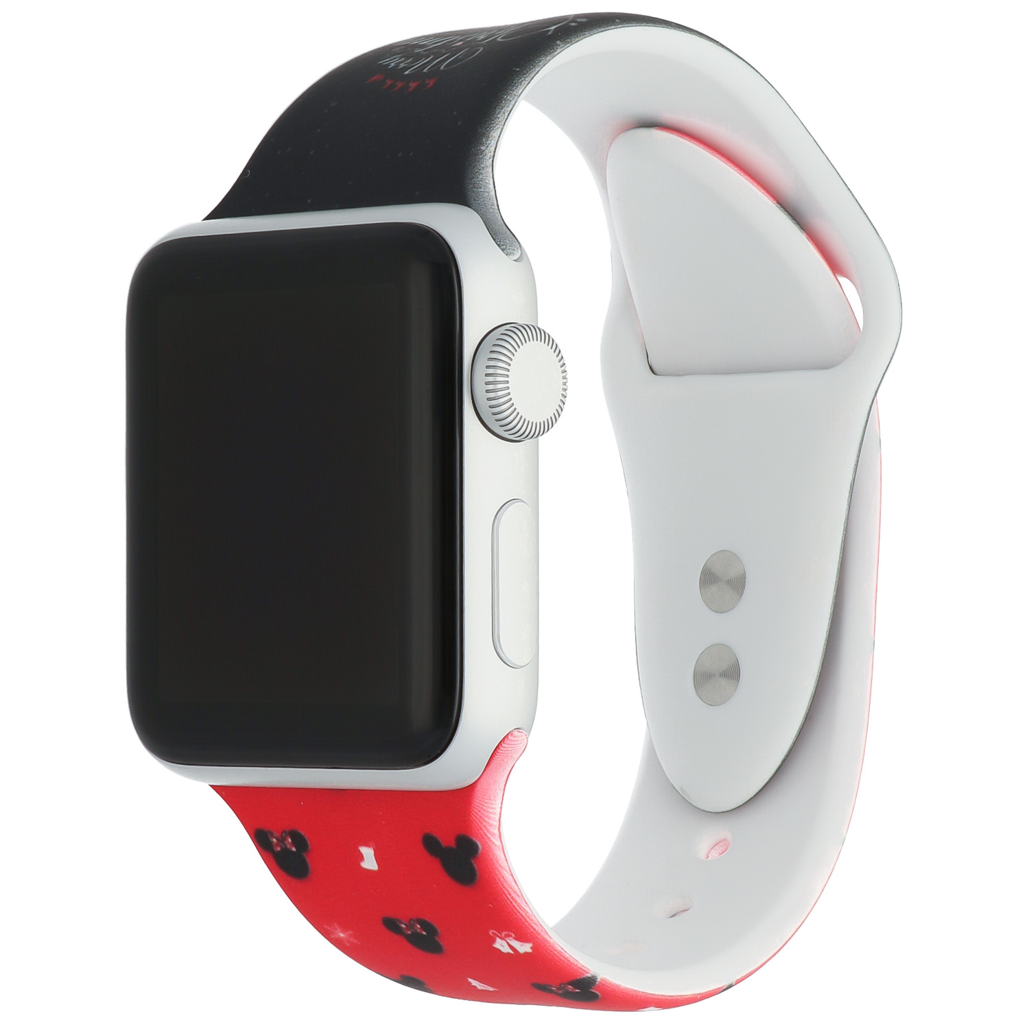 Cinturino sport con stampa per Apple Watch - Natale nero rosso