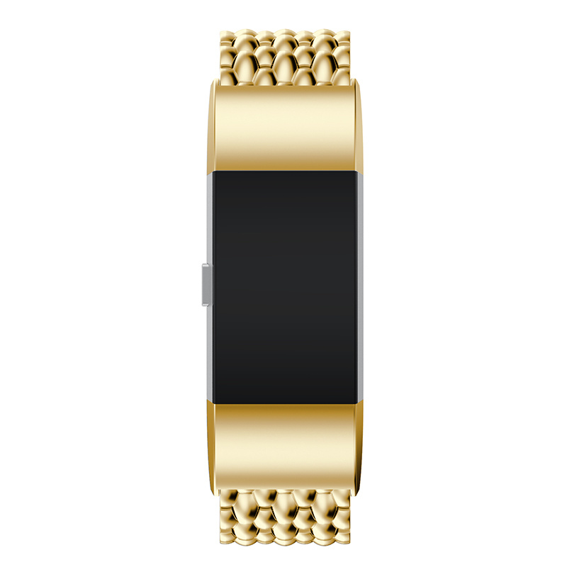 Cinturino a maglie in acciaio con drago per Fitbit Charge 3 & 4 - oro