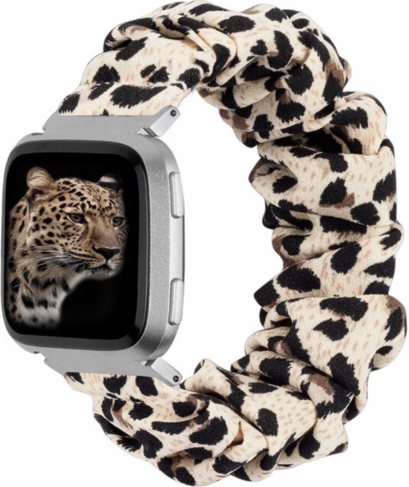 Cinturino elastico in nylon per Fitbit Versa - pantera