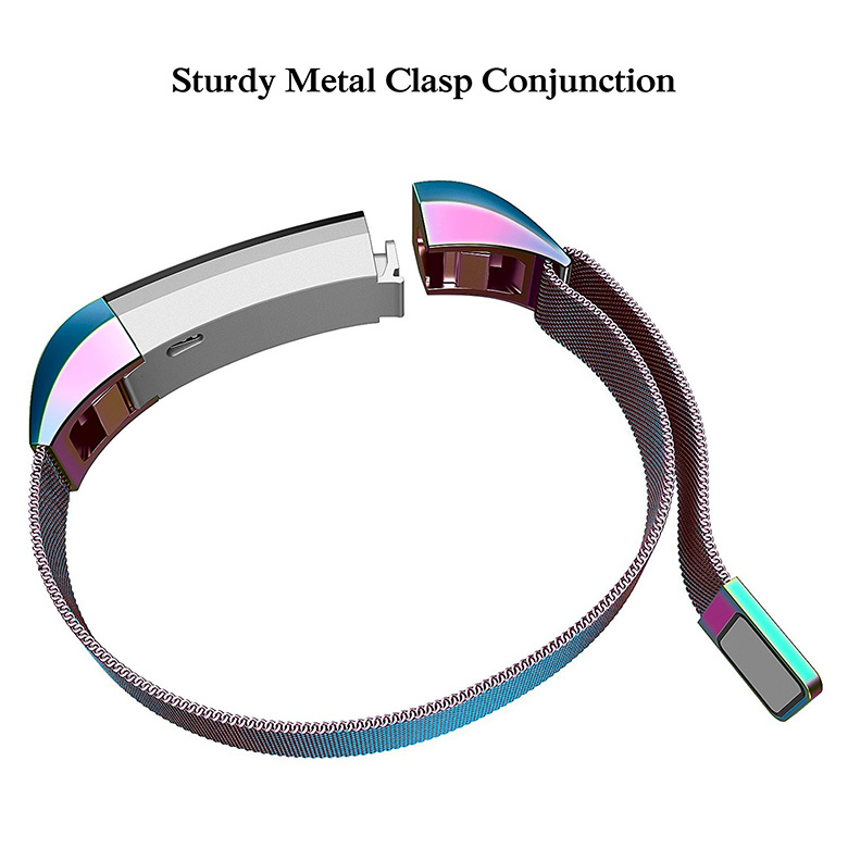 Cinturino loop in maglia milanese per Fitbit Alta - colorata