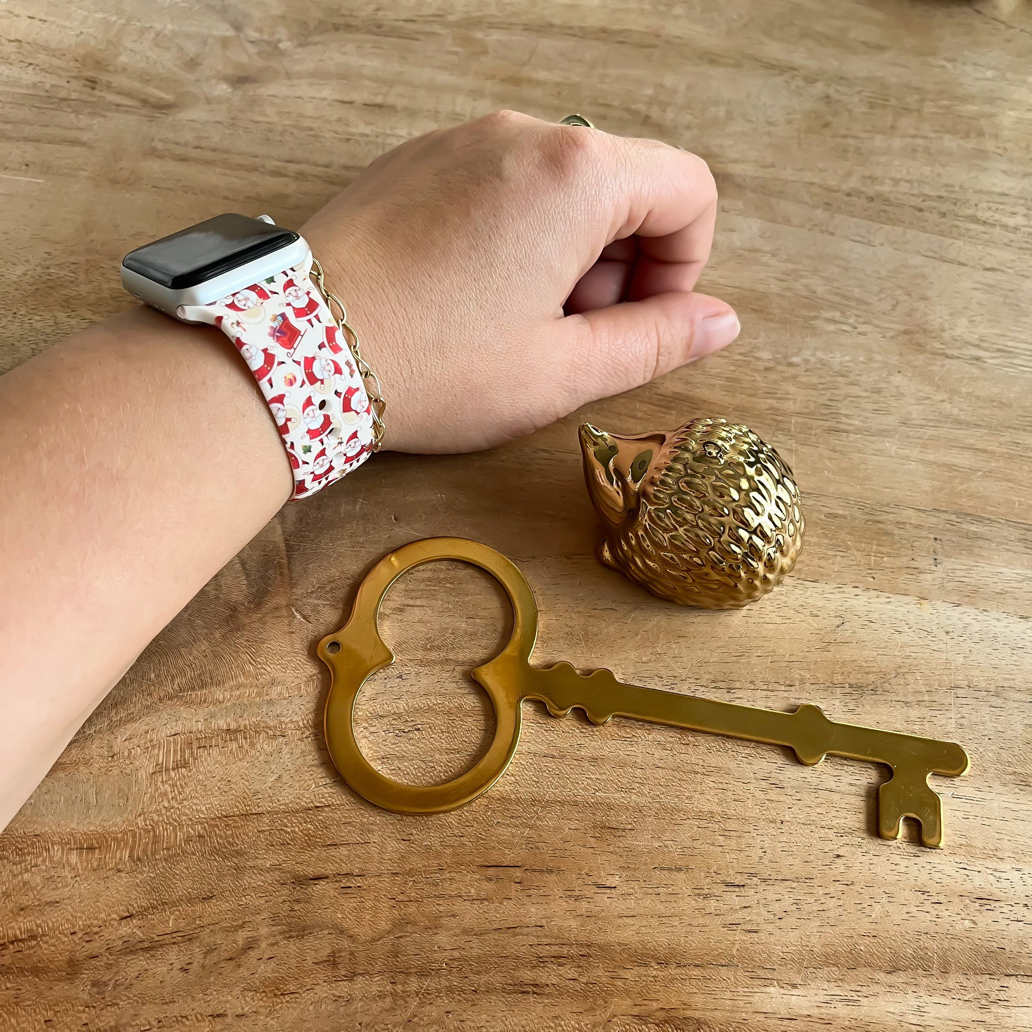 Cinturino sport con stampa per Apple Watch - Babbo Natale rosso