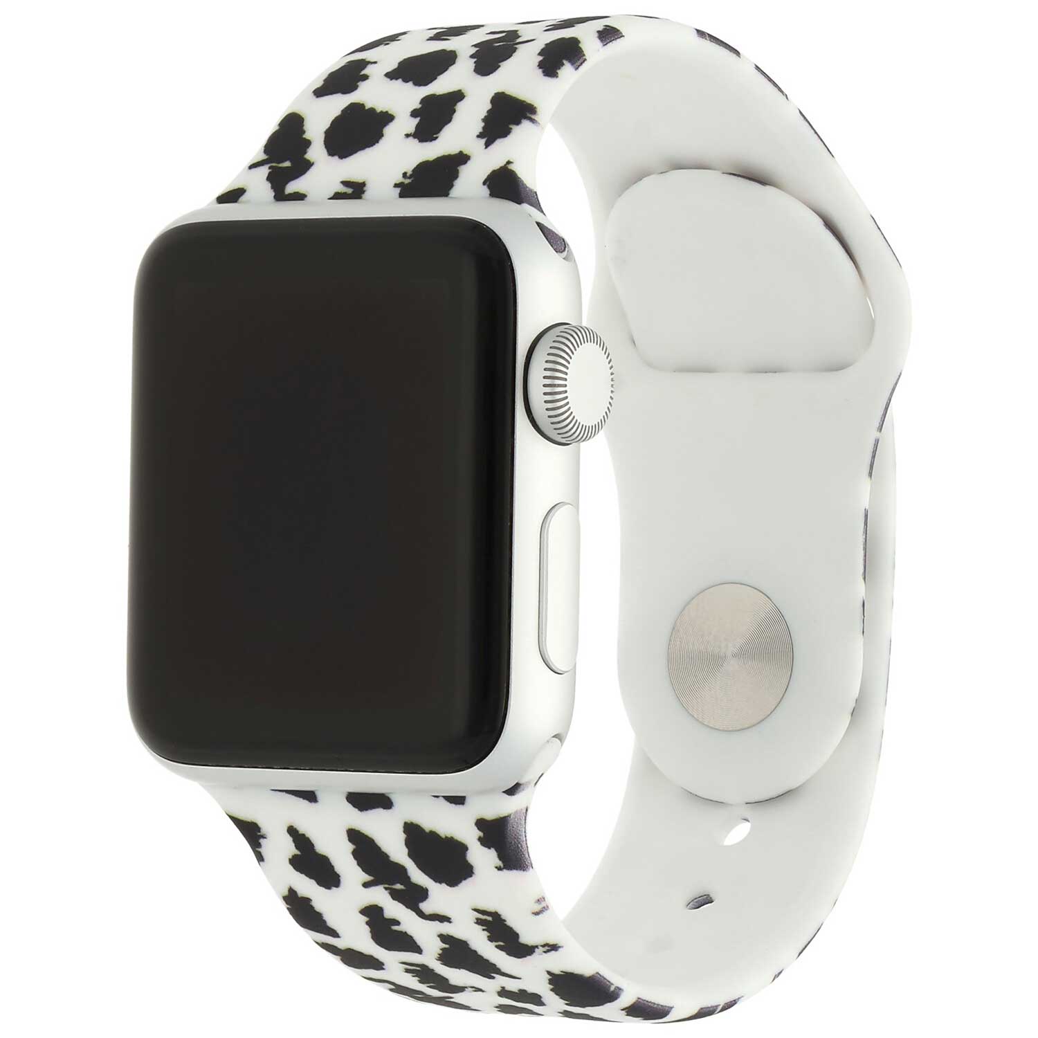 Cinturino sport con stampa per Apple Watch - leopardo bianco