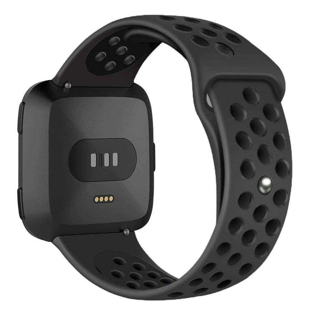 Cinturino doppio sport per Fitbit Versa - nero nero