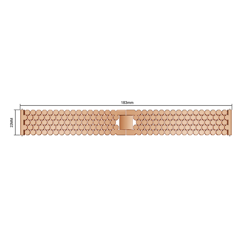 Cinturino a maglie in acciaio a forma di pesce per Samsung Galaxy Watch - oro rosa