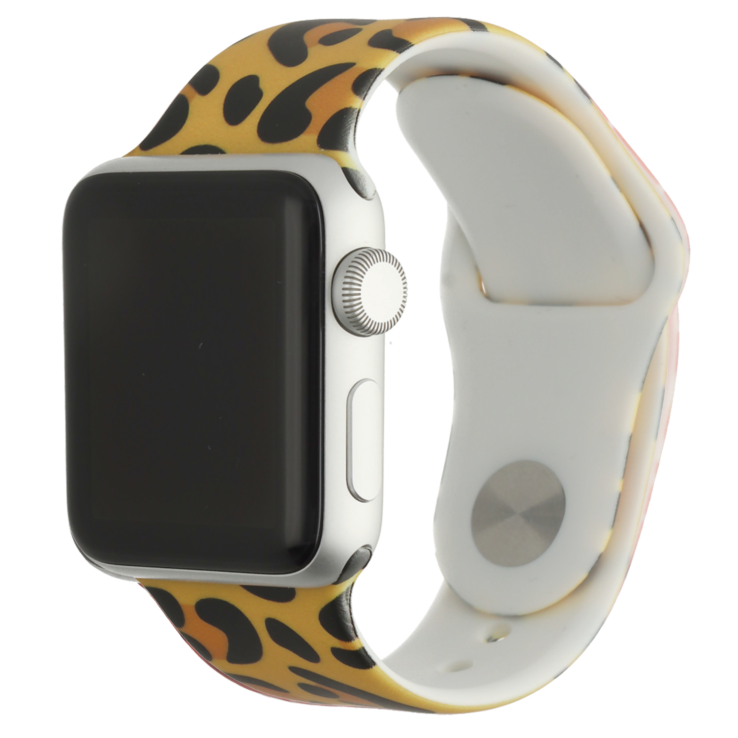 Cinturino sport con stampa per Apple Watch - stampa leopardata gialla