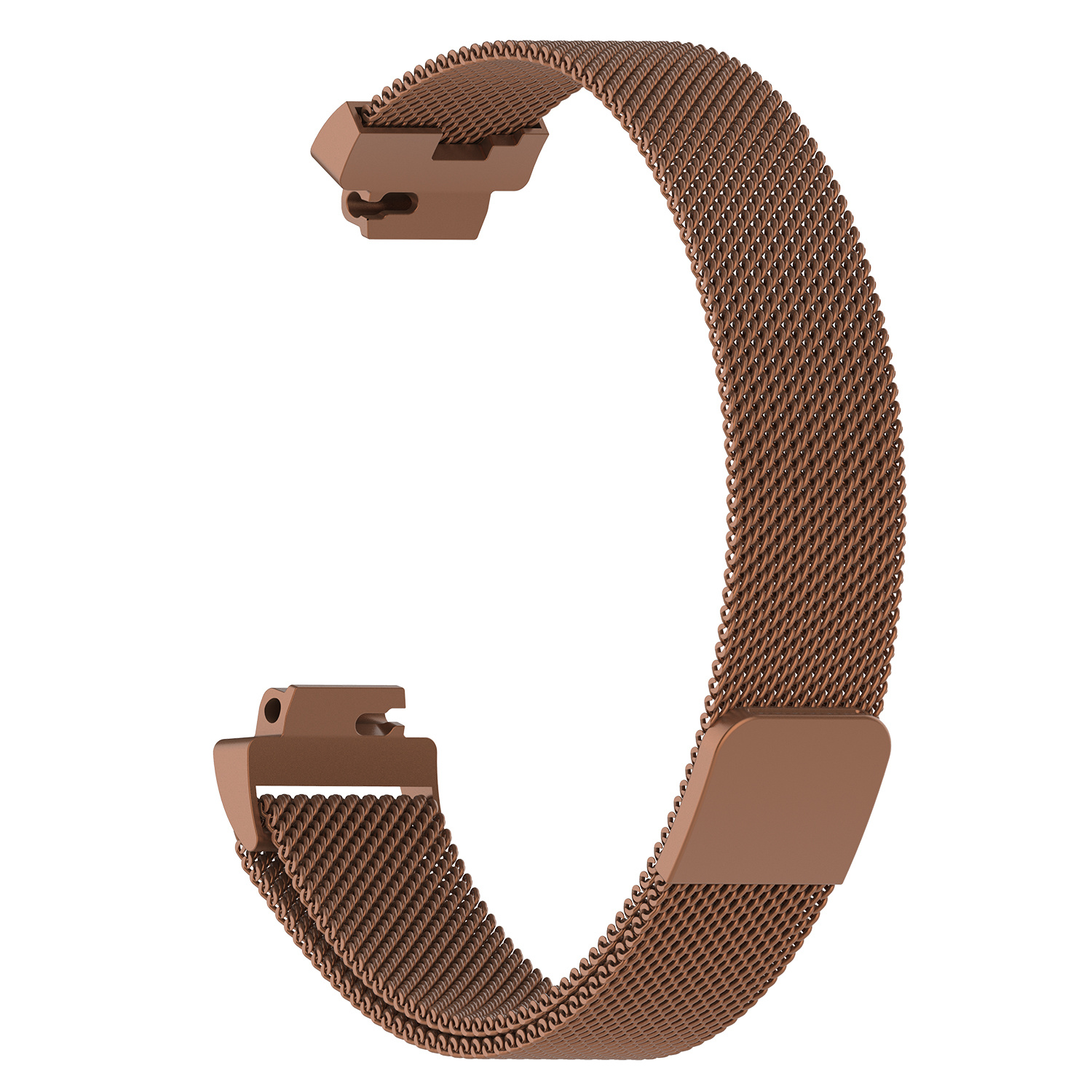 Cinturino loop in maglia milanese per Fitbit Inspire - marrone