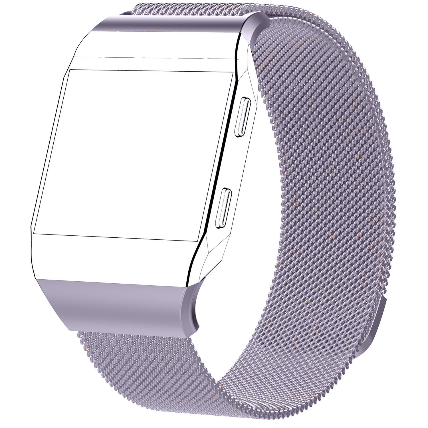 Cinturino loop in maglia milanese per Fitbit Ionic - lavanda