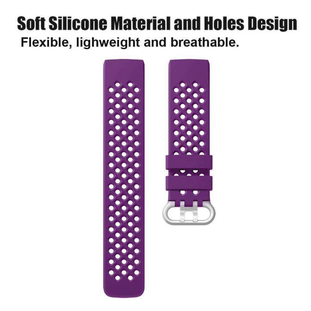 Cinturino sport point per Fitbit Charge 3 & 4 - viola scuro