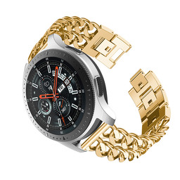 Cinturino a maglie in acciaio con cowboy per Samsung Galaxy Watch - oro