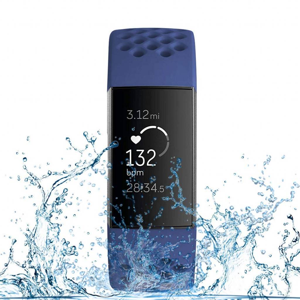 Cinturino sport point per Fitbit Charge 3 & 4 - blu scuro