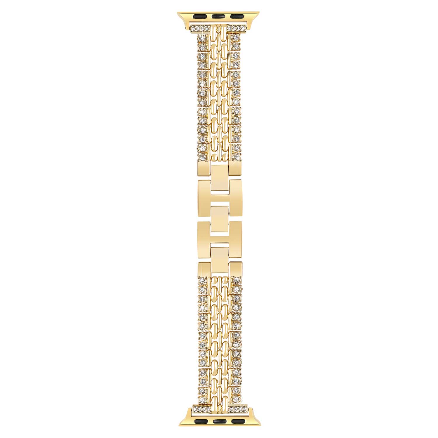 Cinturino a maglie in acciaio diamantate Eline per Apple Watch - oro