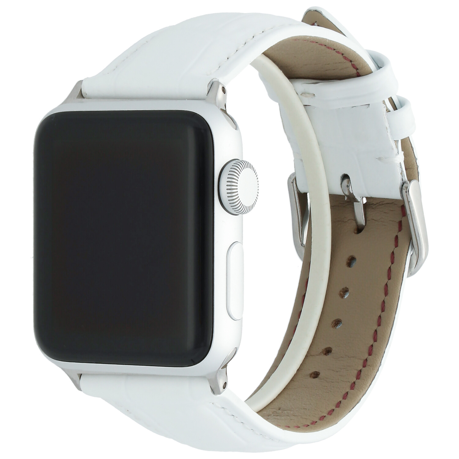 Cinturino in pelle di coccodrillo per Apple Watch - bianco