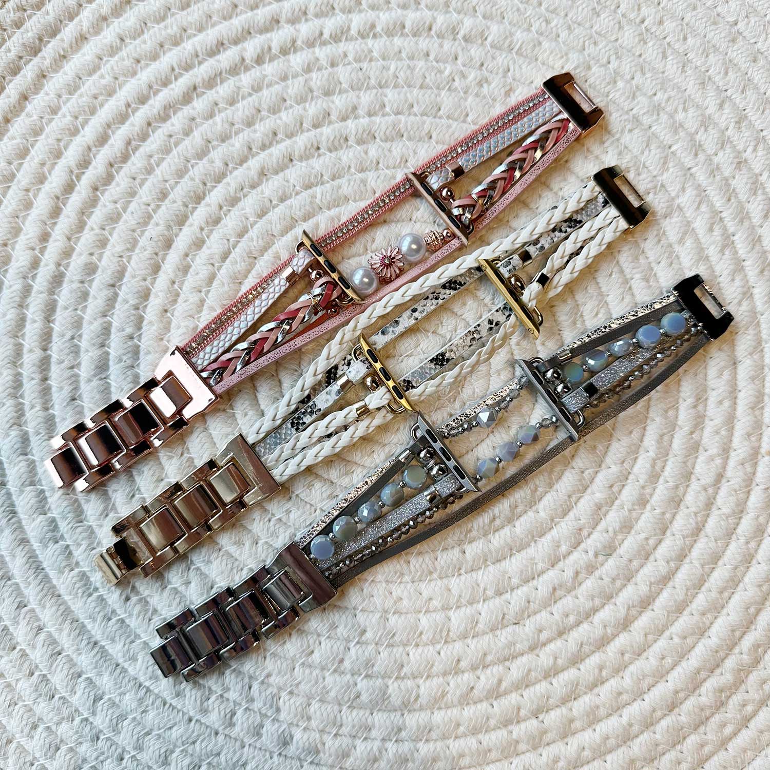 Cinturino gioielli Apple Watch – Liz rosa
