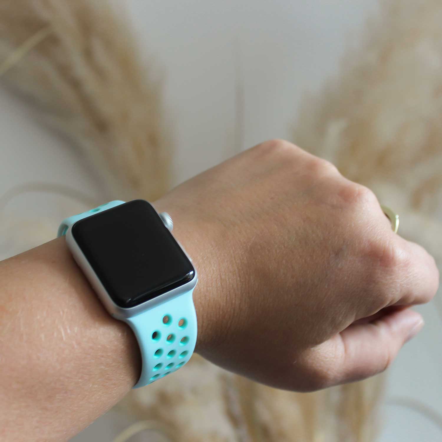 Cinturino doppio sport per Apple Watch - tonalità verde acqua tropical twist