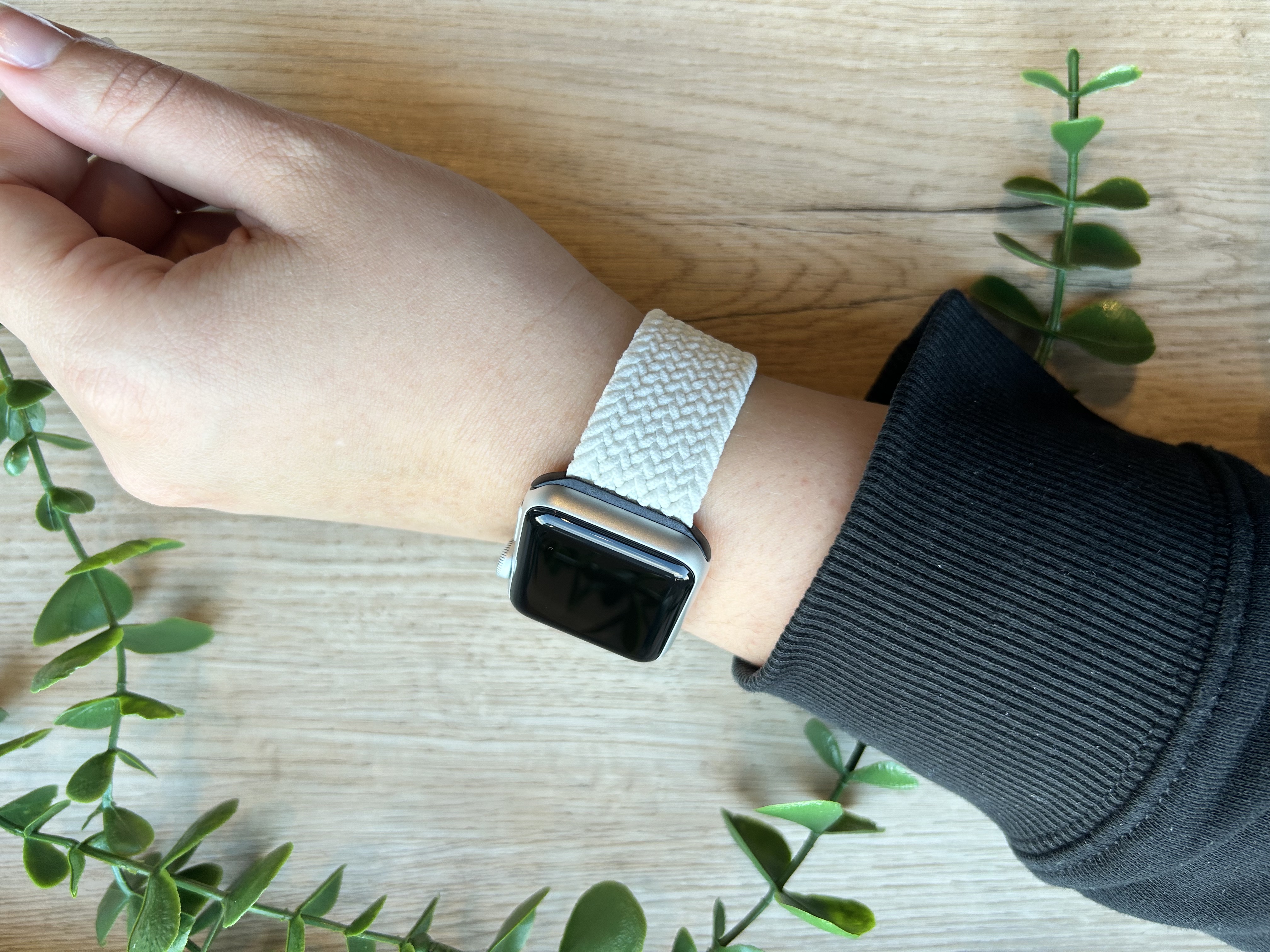 Cinturino Solo intrecciato in nylon per Apple Watch - bianco