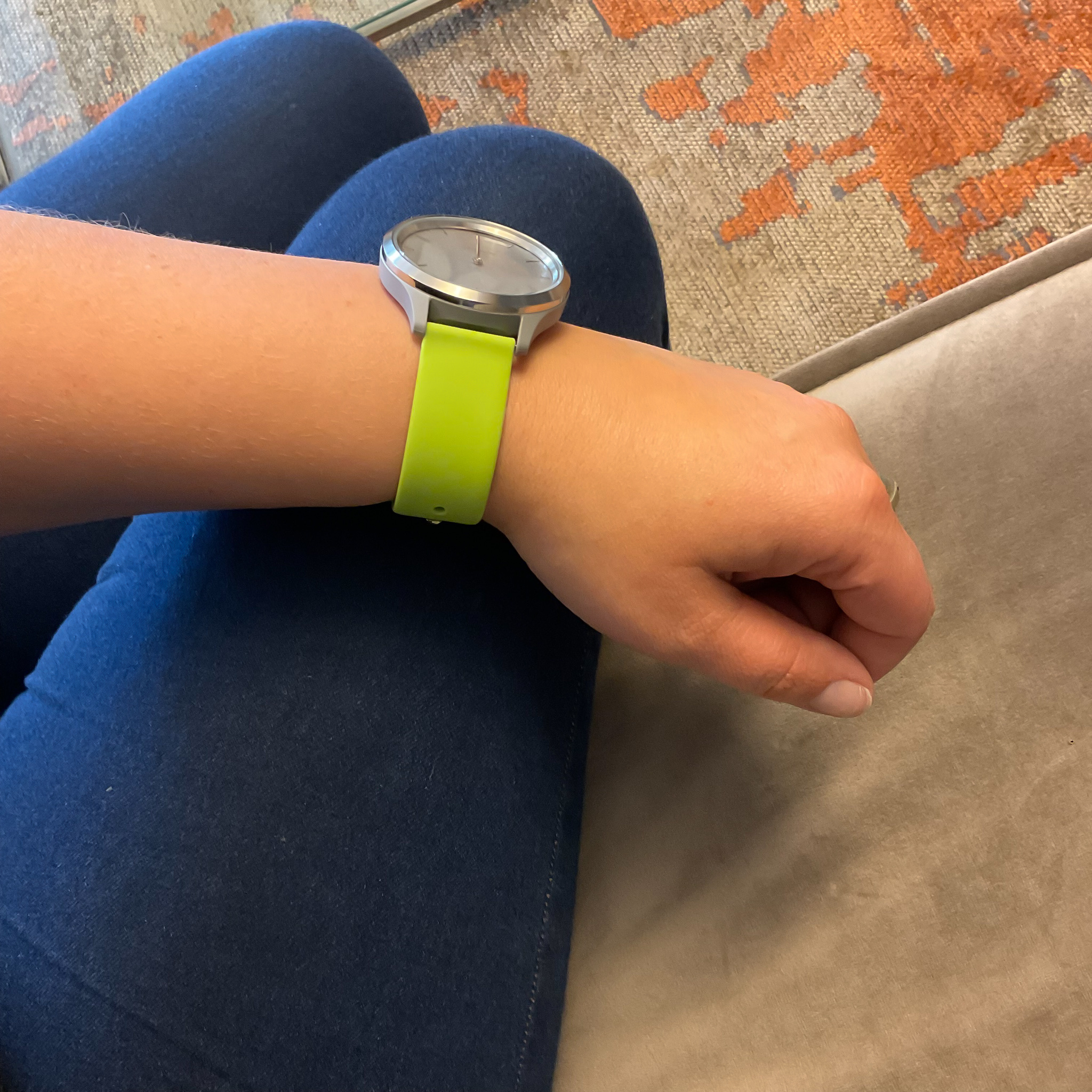 Cinturino sport in silicone per Garmin Vivoactive / Vivomove - lime