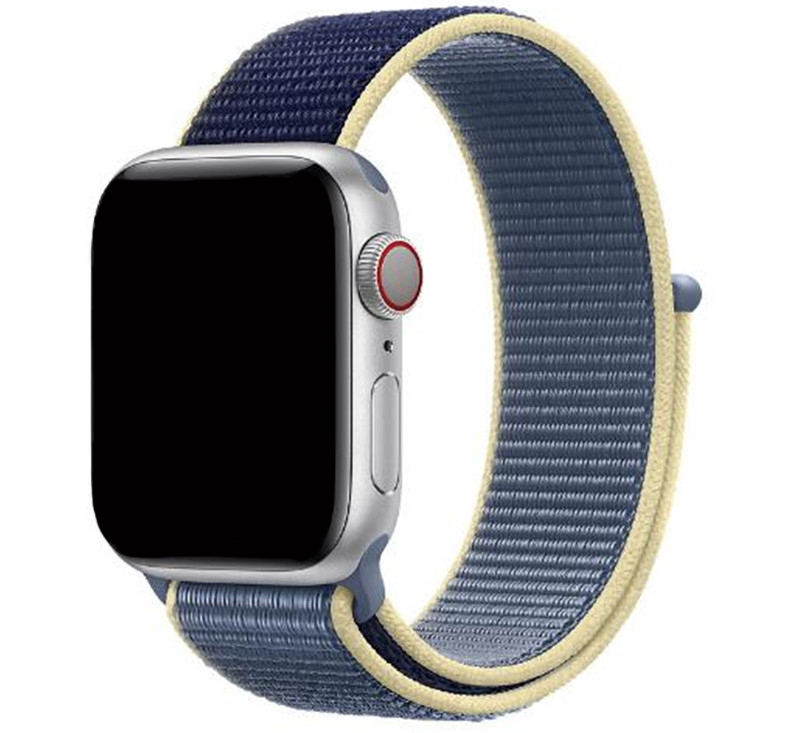 Cinturino nylon sport loop per Apple Watch - Blu Alaska