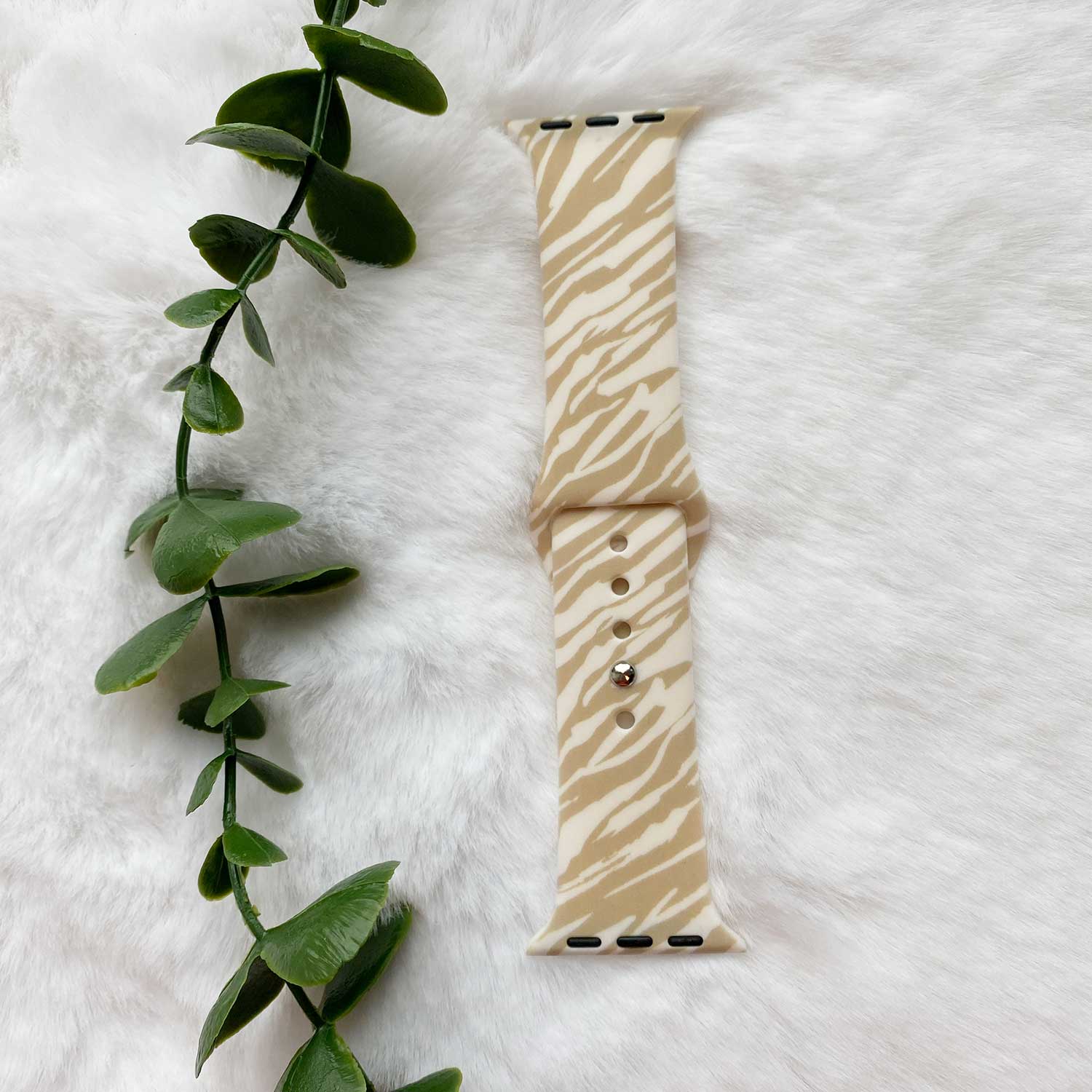Cinturino sport con stampa per Apple Watch - beige zebrato