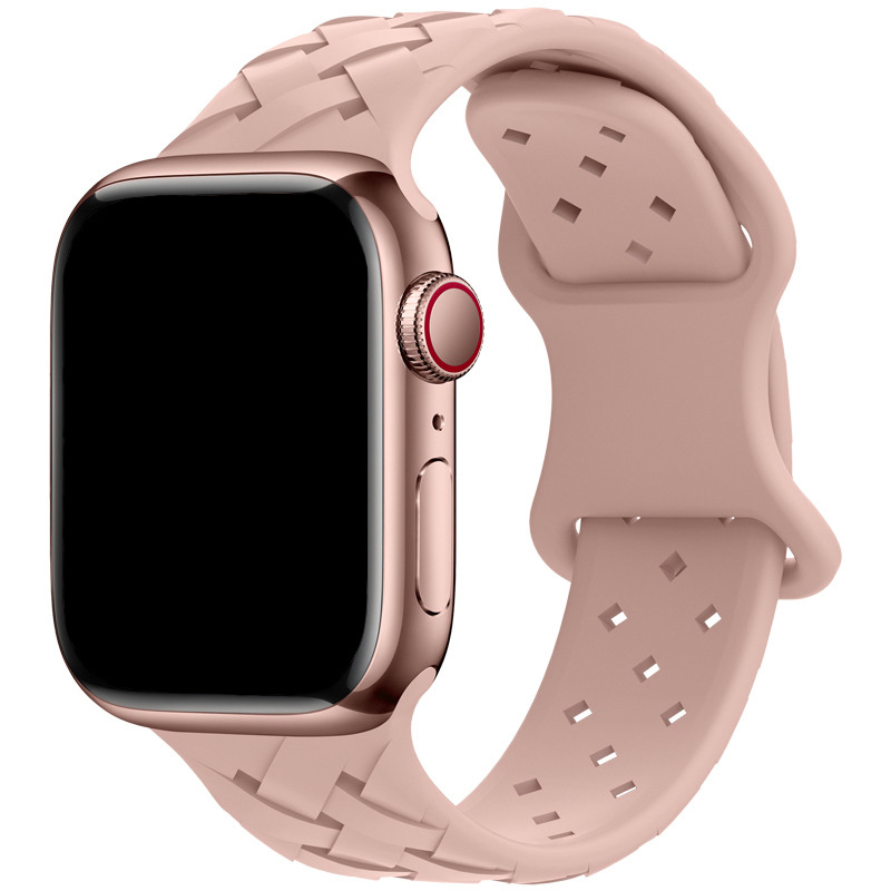 Cinturino sport intrecciato per Apple Watch sabbia rosa