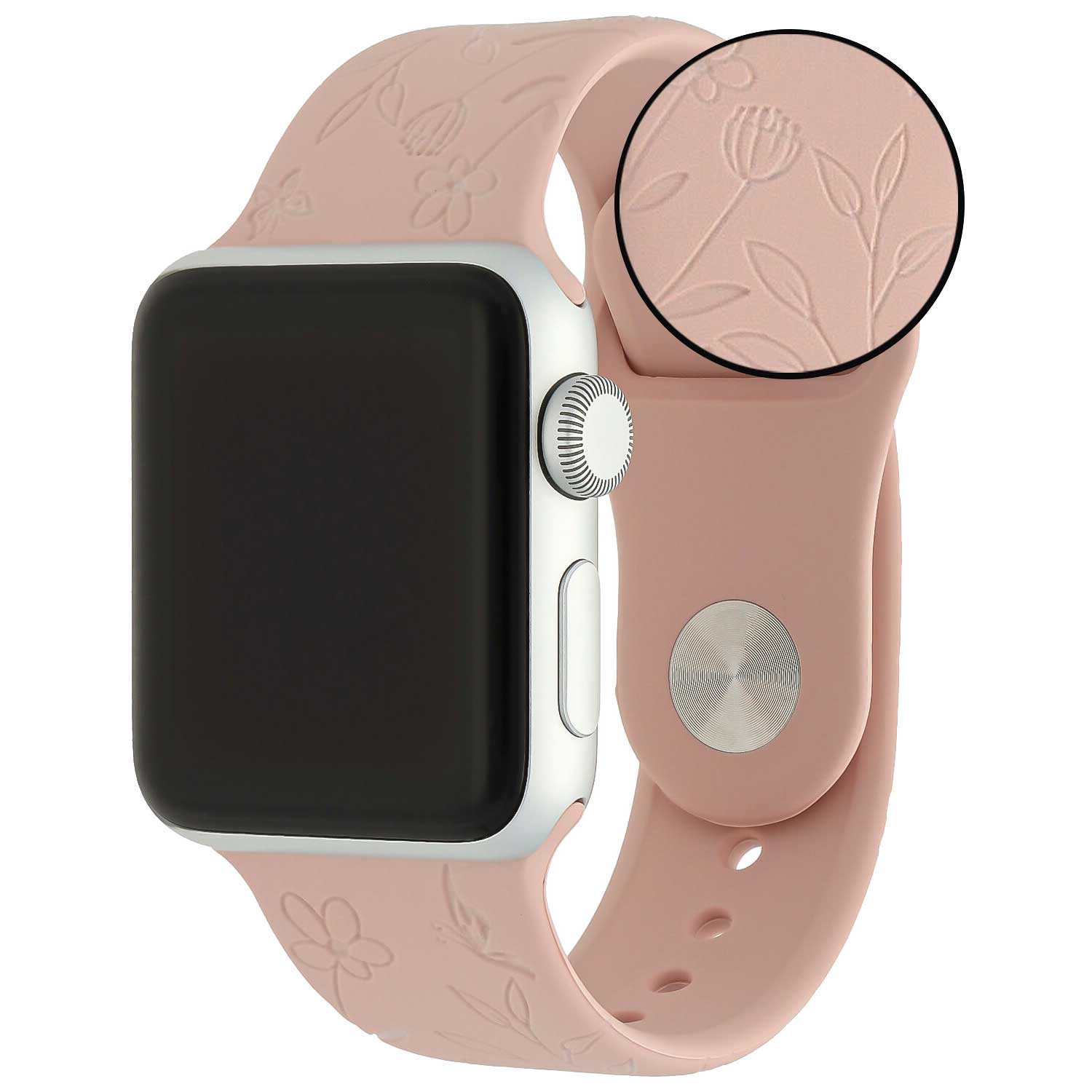 Cinturino sport con stampa per Apple Watch - rosa floreale