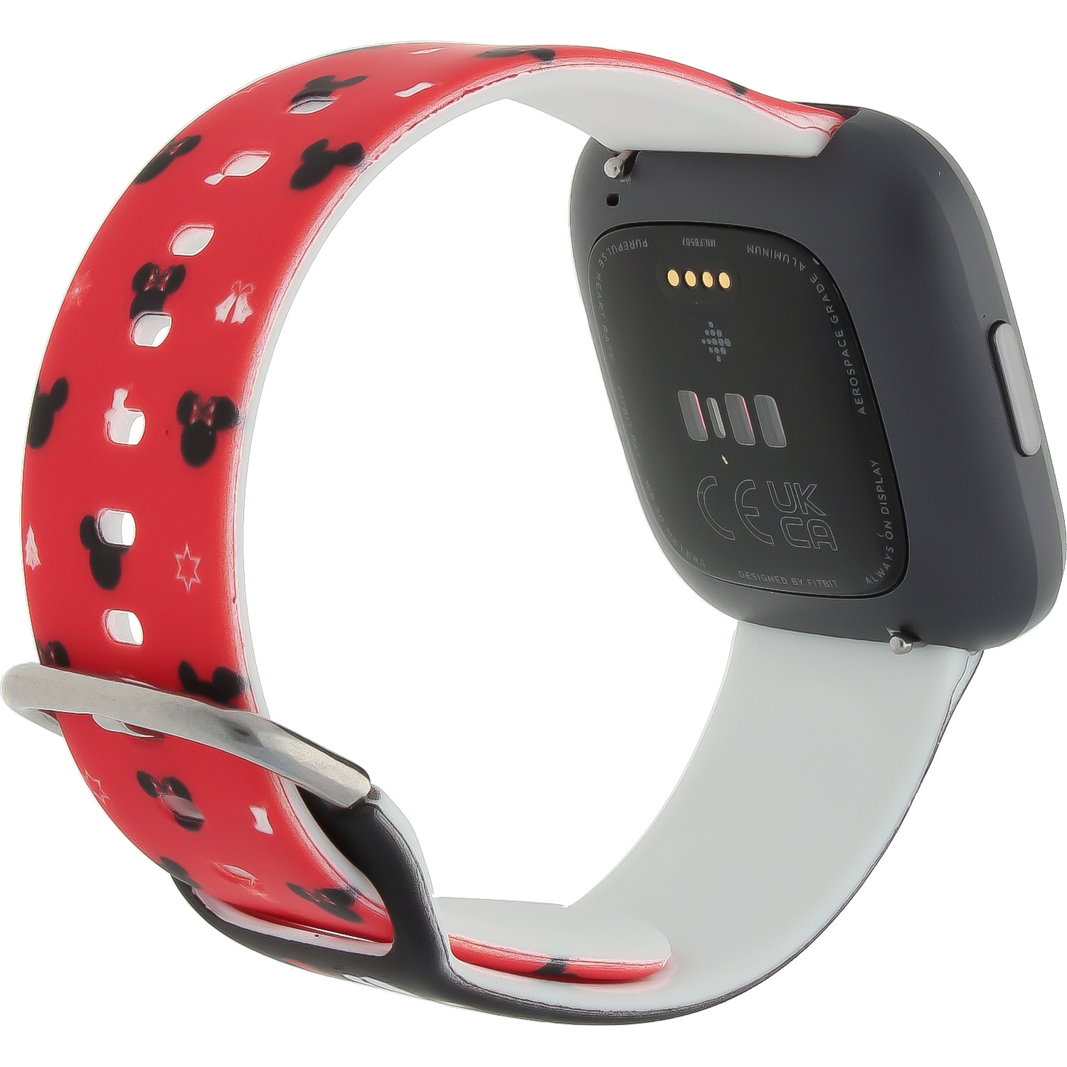 Cinturino sport con stampa per Fitbit Versa - natale nero rosso