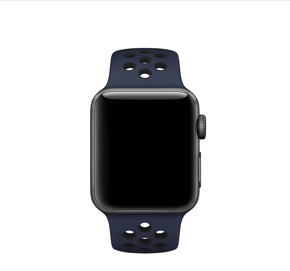 Cinturino doppio sport per Apple Watch - blu notte nero