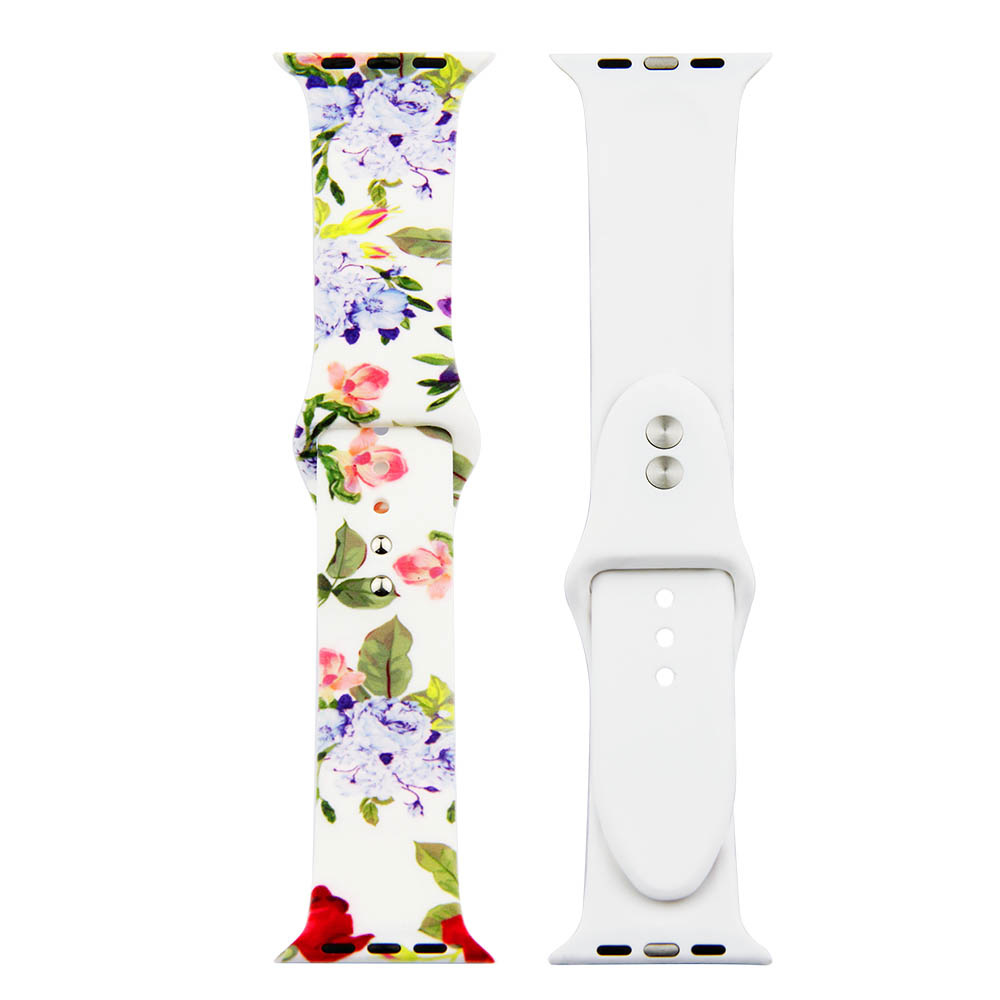 Cinturino sport con stampa per Apple Watch - fiori