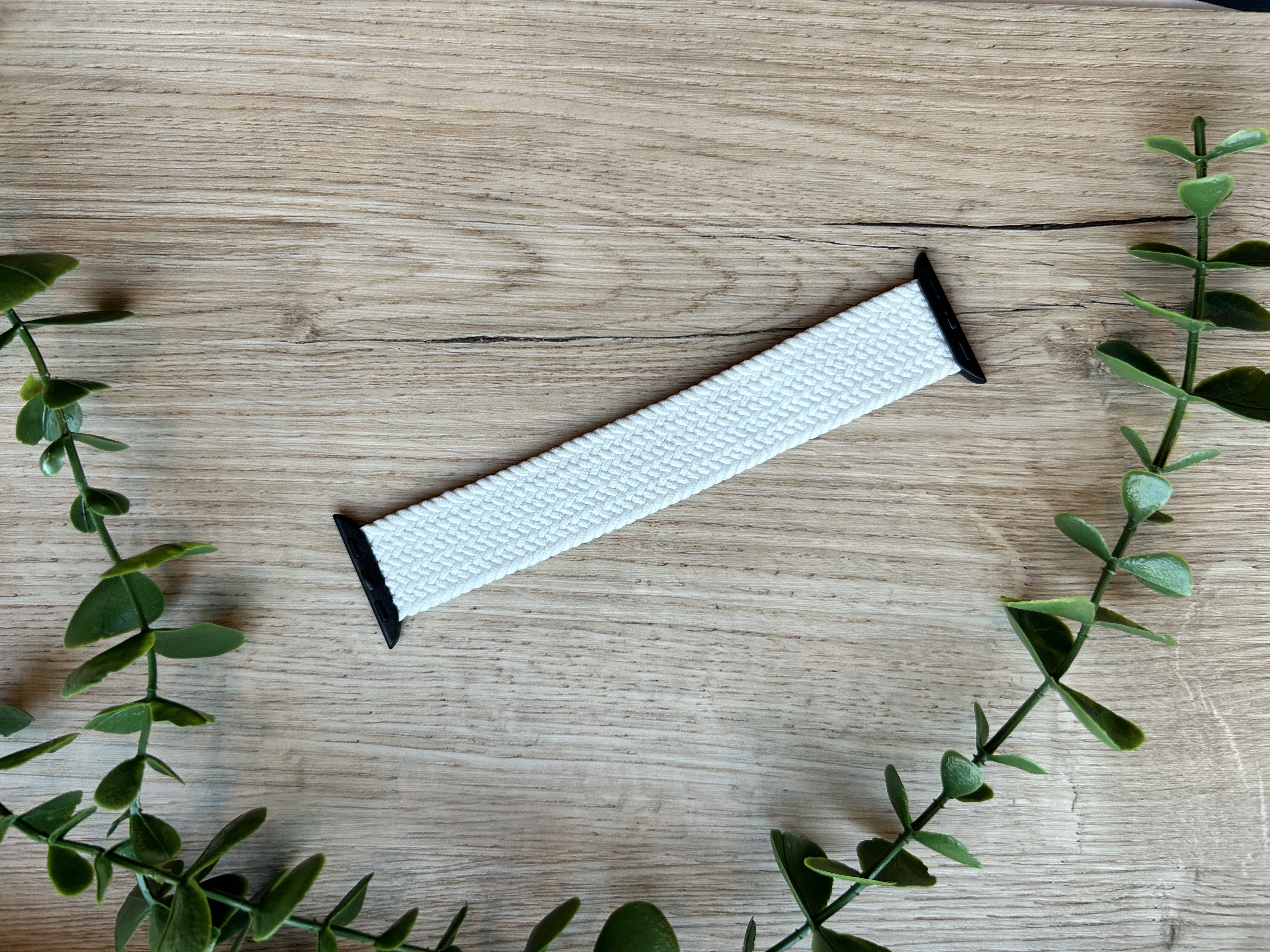 Cinturino Solo intrecciato in nylon per Apple Watch - bianco