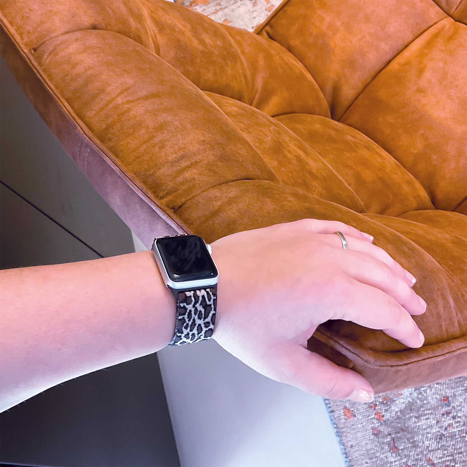 Cinturino solista in nylon per Apple Watch - leopardo