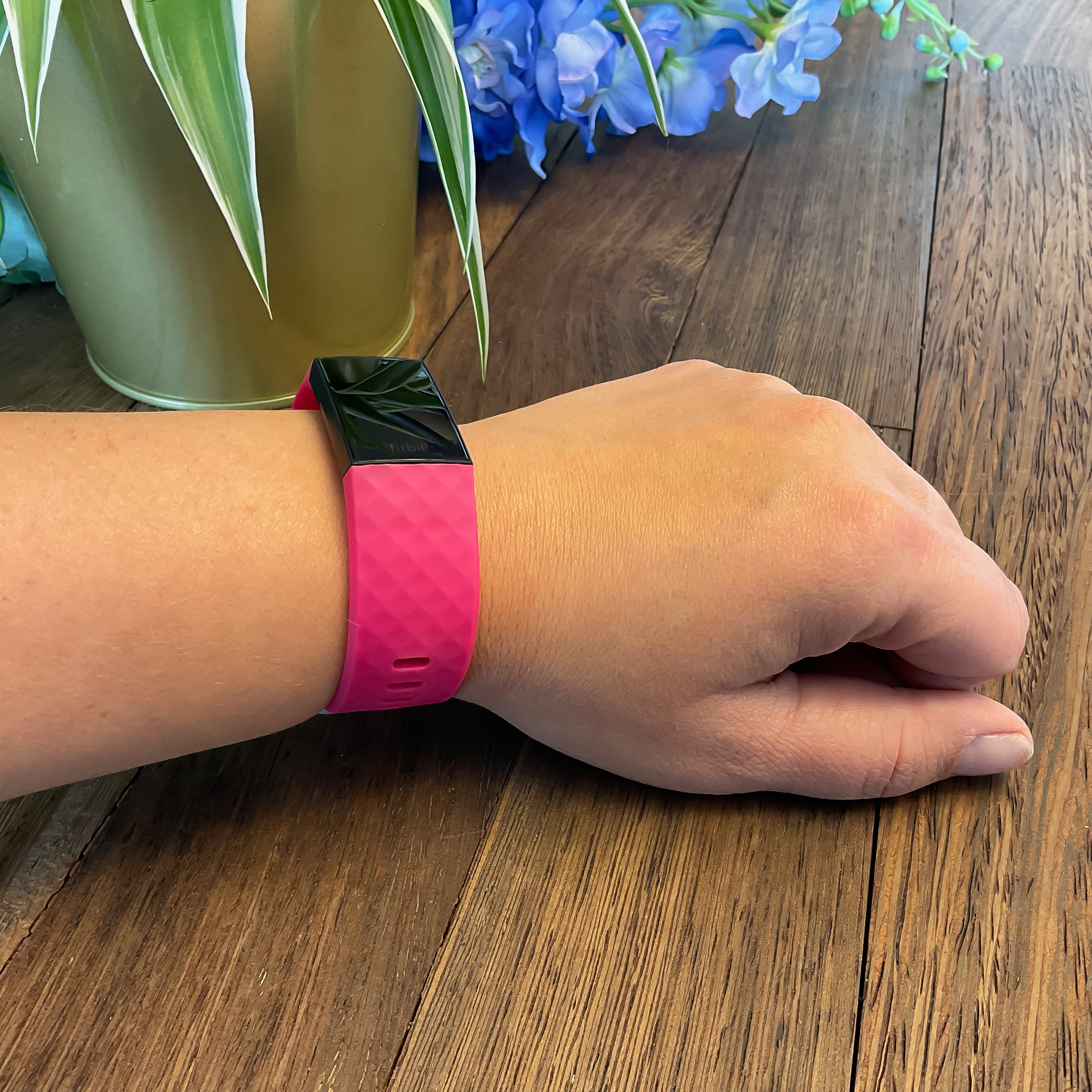 Cinturino sport waffle per Fitbit Charge 3 & 4 - rosa rosso