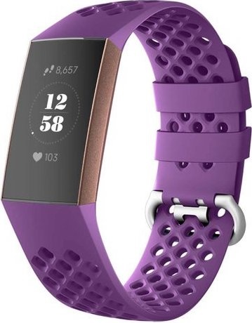 Cinturino sport point per Fitbit Charge 3 & 4 - viola scuro