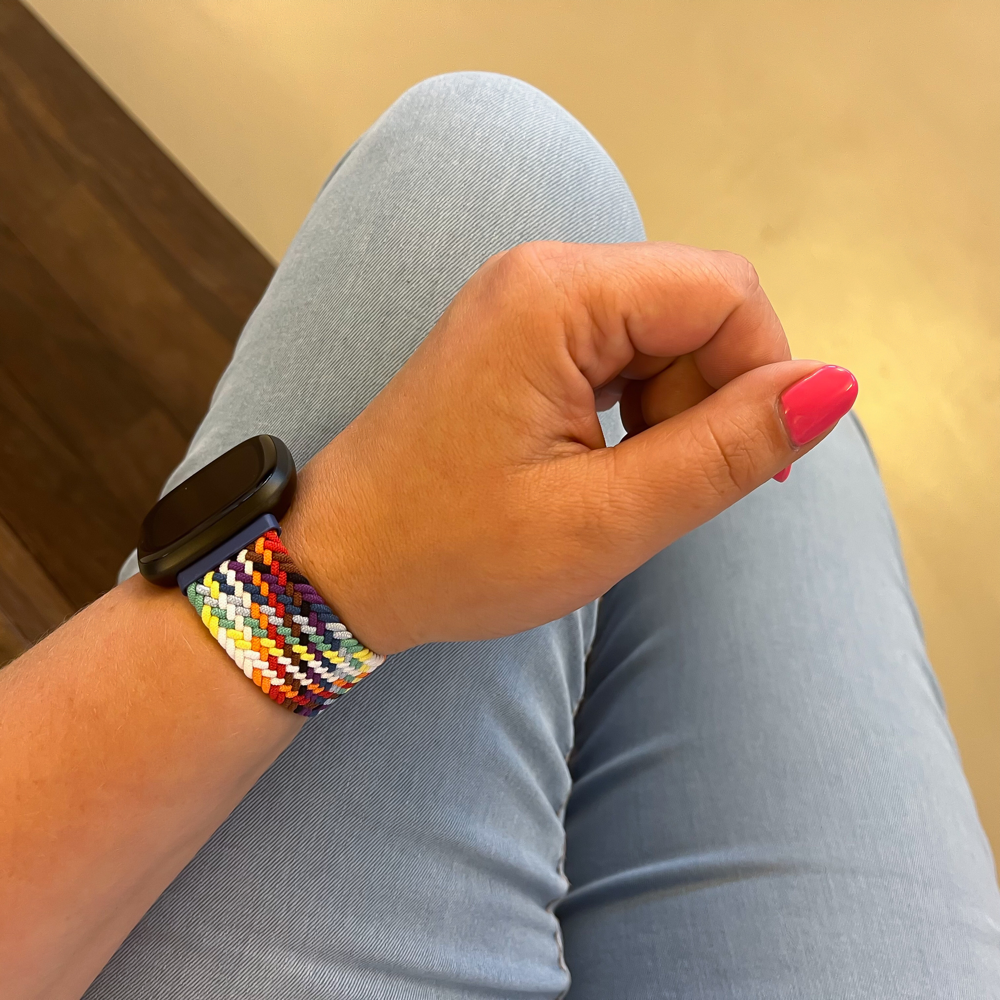 Cinturino Solo intrecciato in nylon per Fitbit Versa 3 / Sense - colorato e luminoso