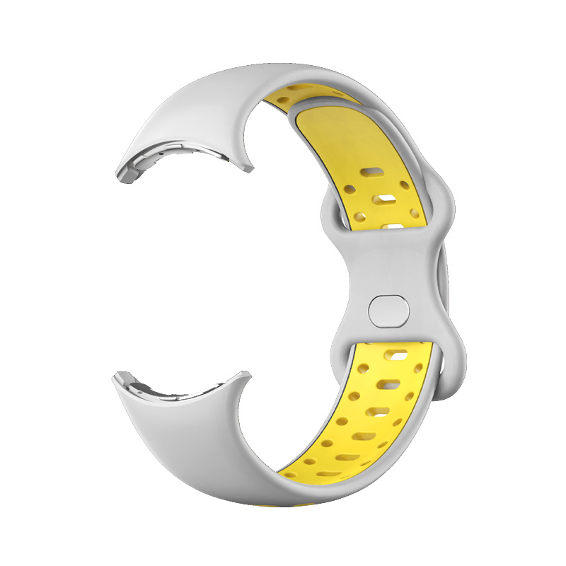 Cinturino doppio sport per Google Pixel Watch - grigio giallo