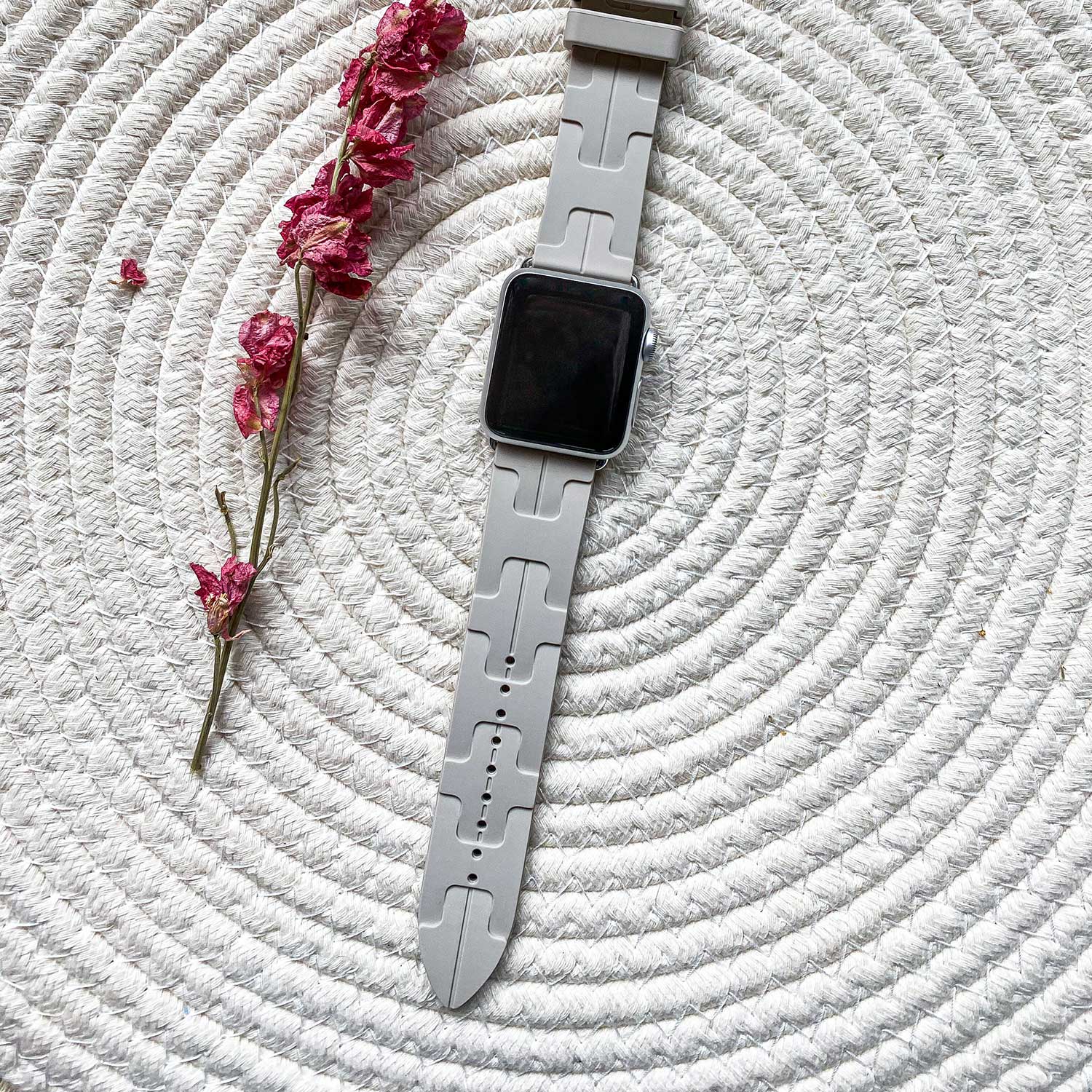 Cinturino sport Hermès simple tour kilim Apple Watch - galassia