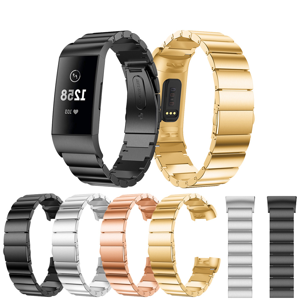 Cinturino a maglie per Fitbit Charge 3 & 4 - nero