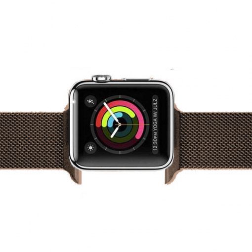 Cinturino loop in maglia milanese per Apple Watch - marrone