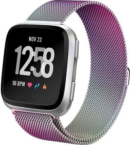 Cinturino loop in maglia milanese per Fitbit Versa - colorata
