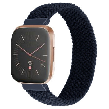 Cinturino Solo intrecciato in nylon per Fitbit Versa - antracite