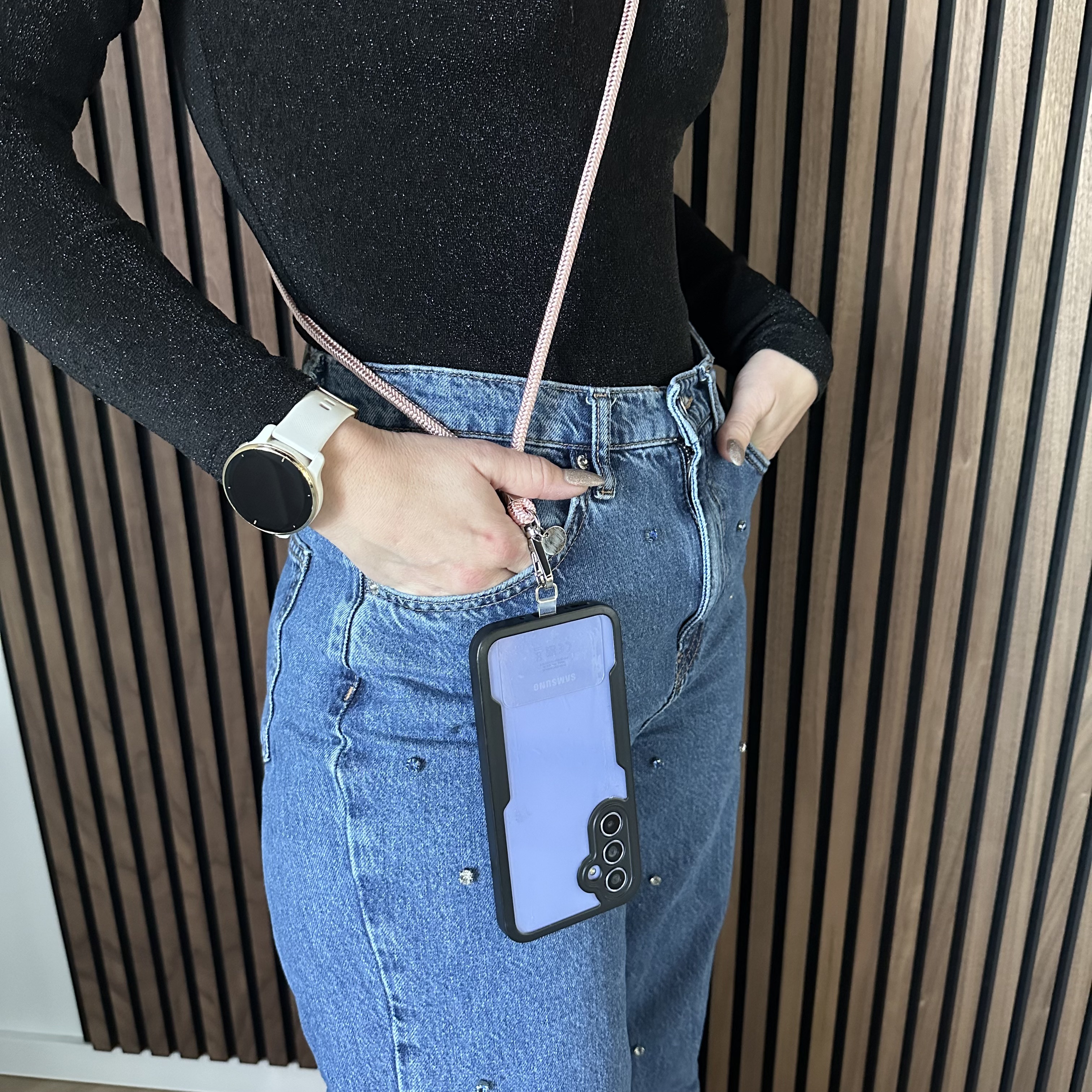 Catene di telefonia mobile Longa - rosa - oro