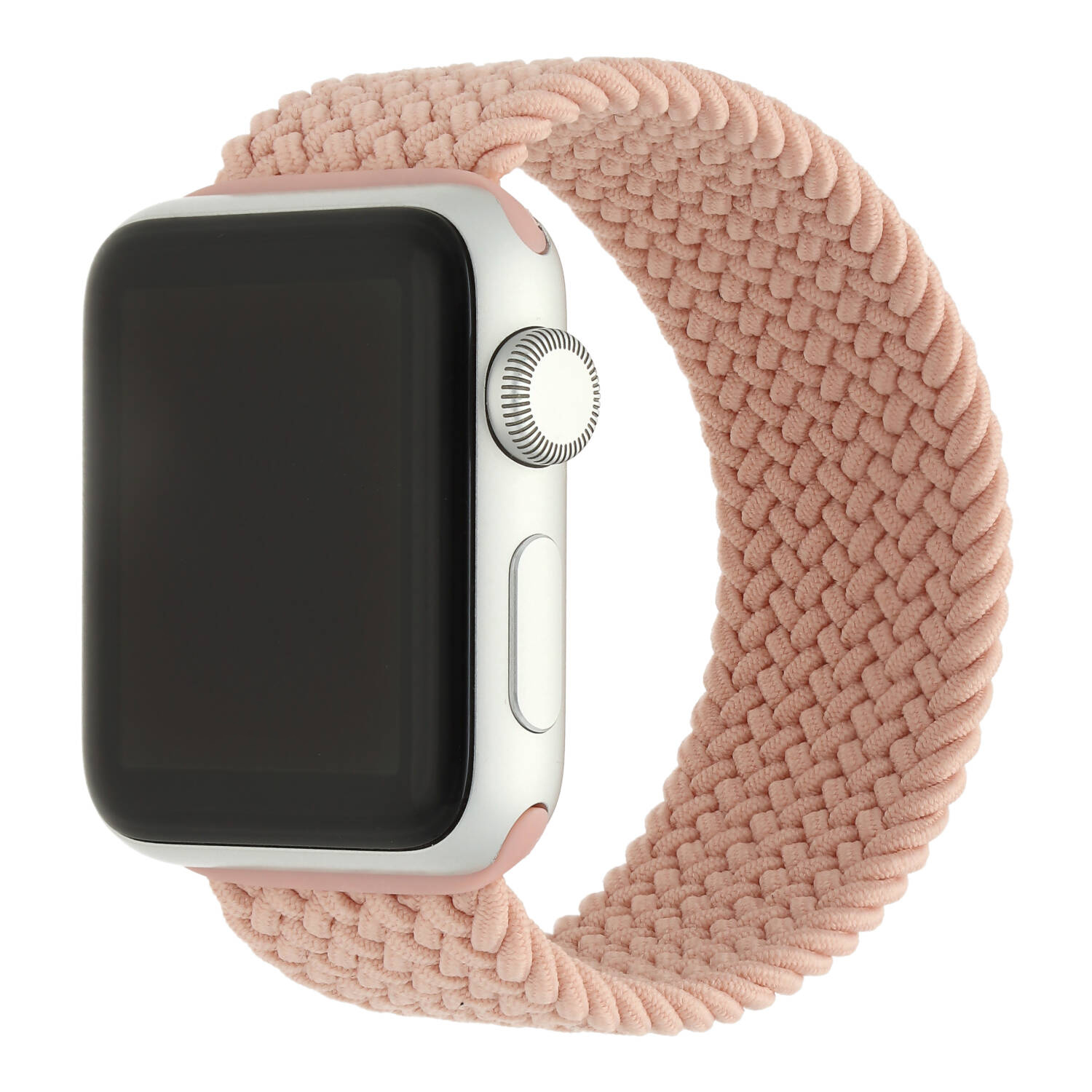 Cinturino Solo intrecciato in nylon per Apple Watch - sabbia rosa