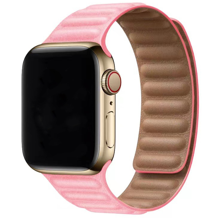 Cinturino singolo in pelle per Apple Watch - rosa